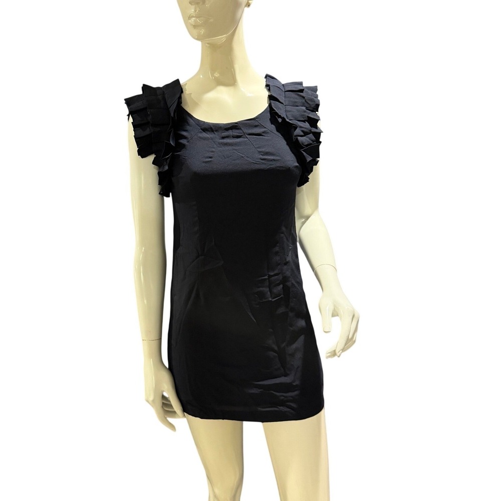 YA Los Angeles Black Ruffle Sleeve Mini Dress Size S